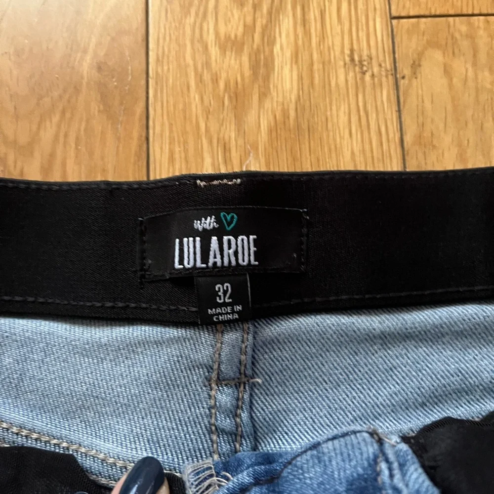 LuLaRoe Distressed Jean Shorts - Picture 3 of 7